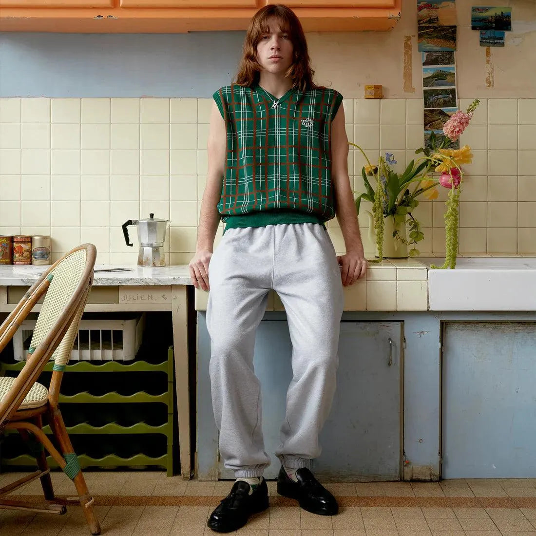 LE GILET SANS MANCHE VERT - HIDEOUT