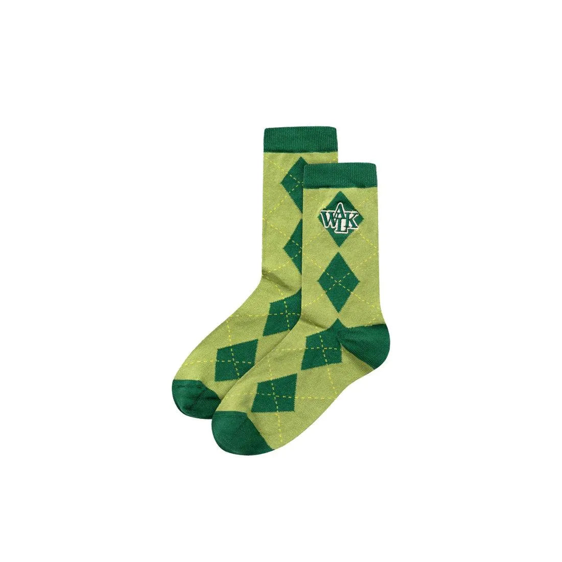 LES CHAUSSETTES JACQUARD VERTES - HIDEOUT