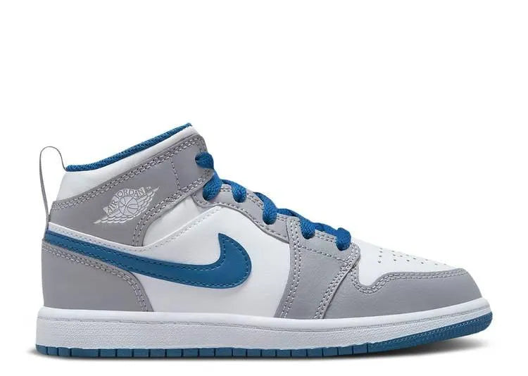 Air Jordan 1 Mid True Blue Cement (PS) - HIDEOUT