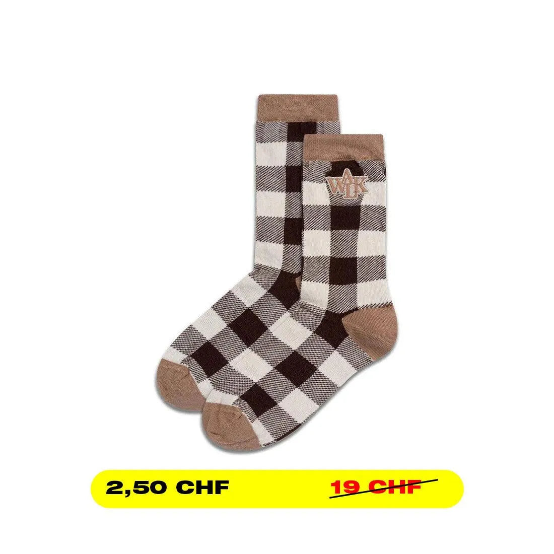WALK IN PARIS SOCKEN MIT BRAUNEM MUSTER