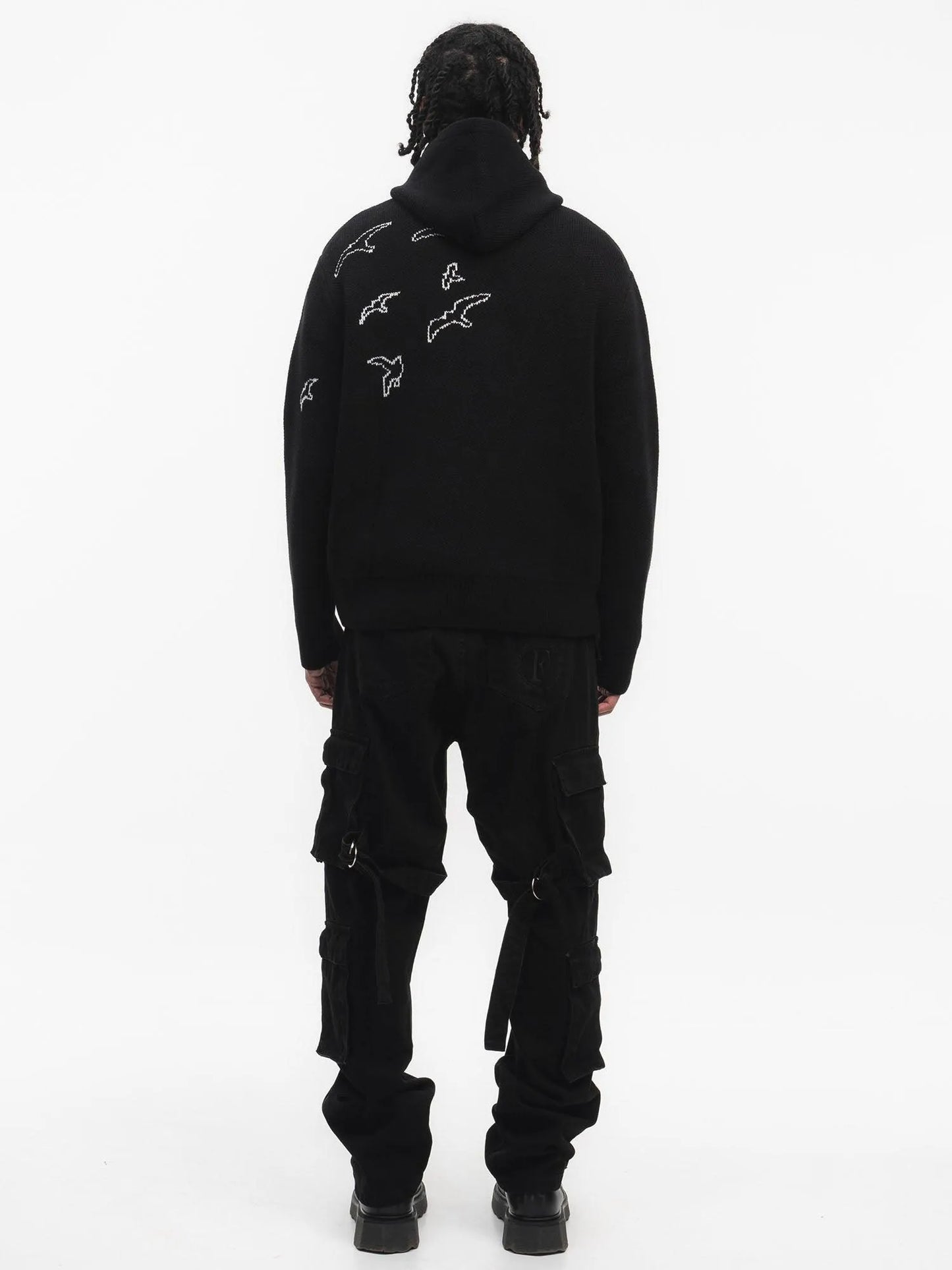 FINELLI Free Birds Knit Hoodie Black - HIDEOUT