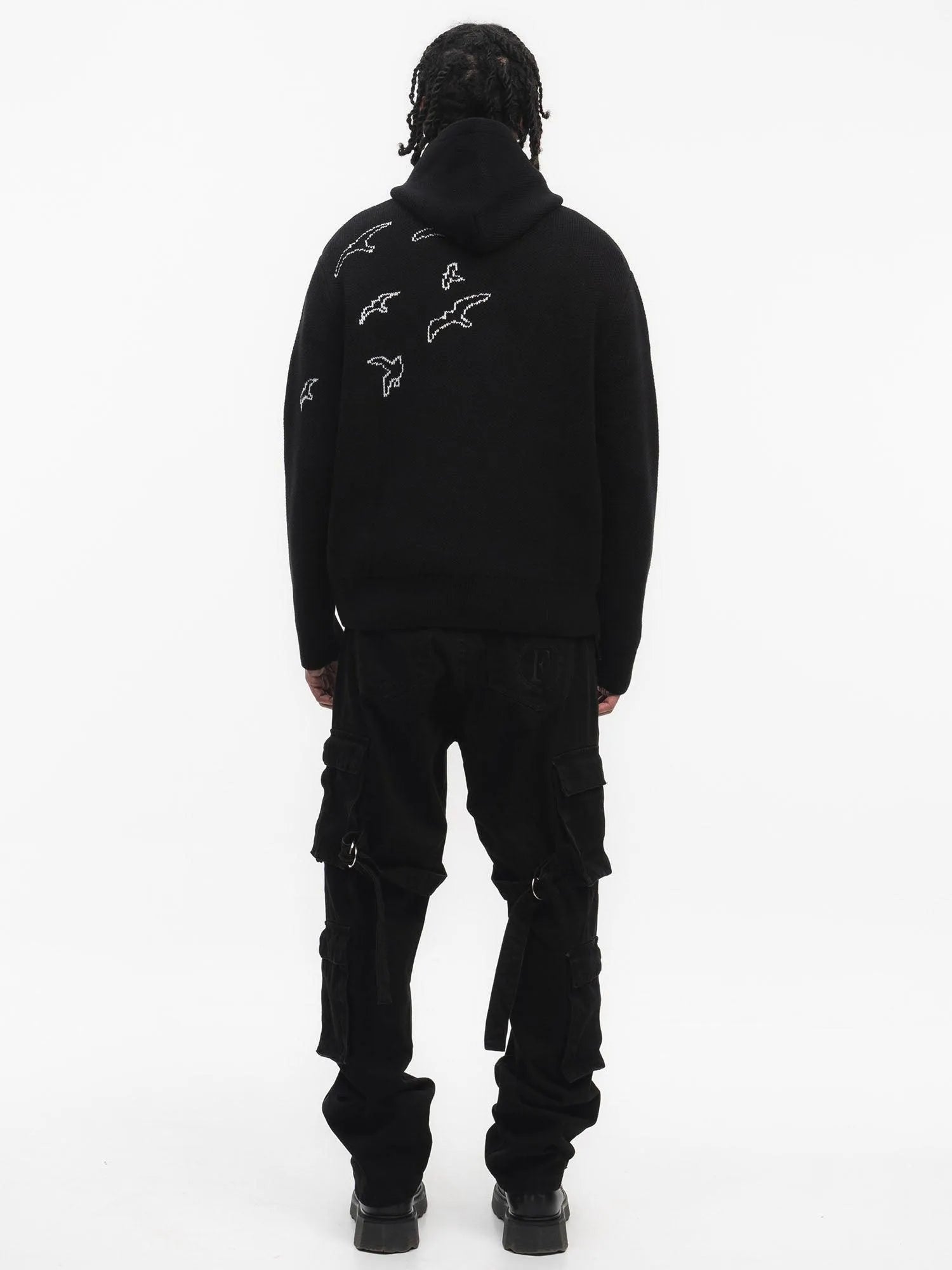 FINELLI Free Birds Knit Hoodie Black - HIDEOUT
