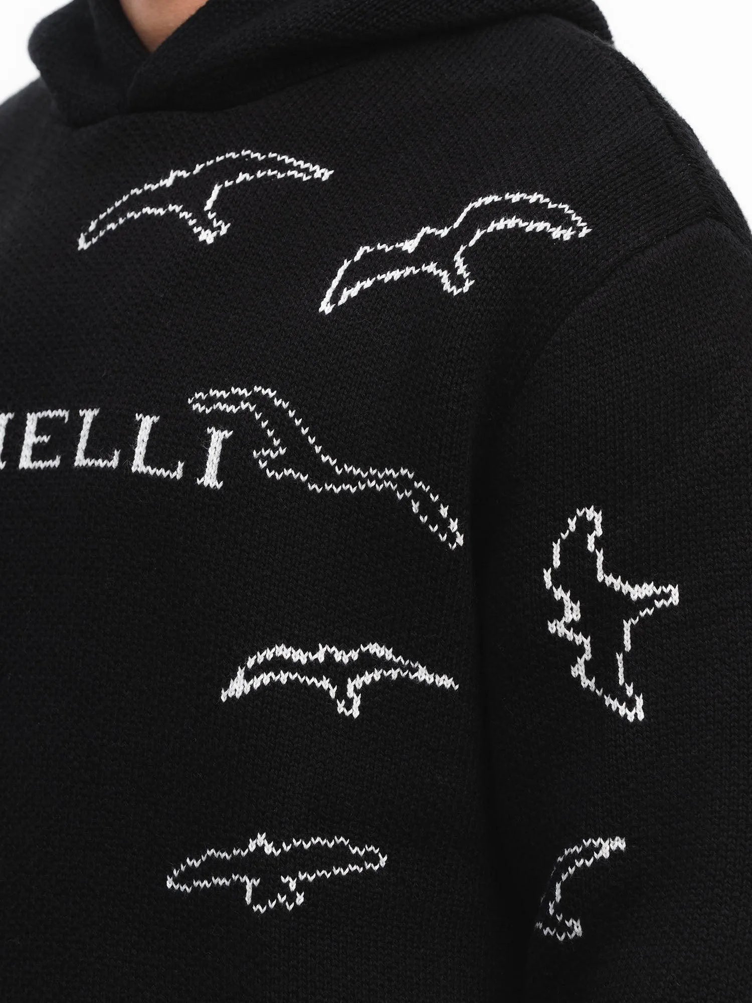 FINELLI Free Birds Knit Hoodie Black - HIDEOUT