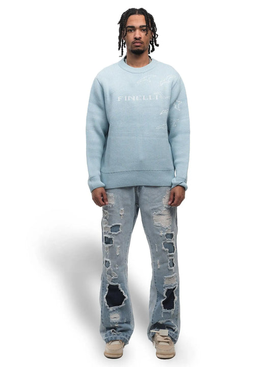 FINELLI Free Birds Knit Sweater Blue