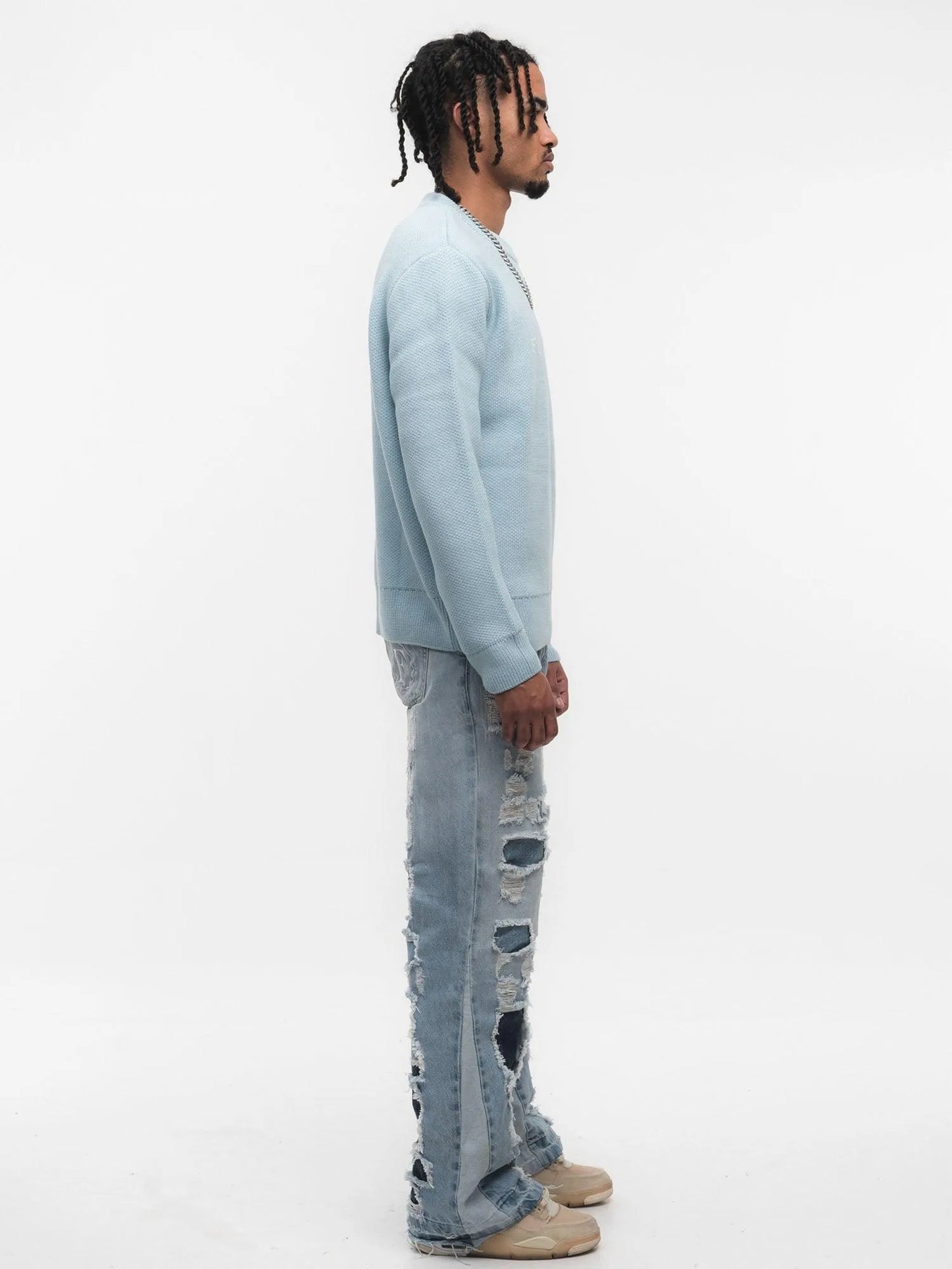 FINELLI Free Birds Knit Sweater Blue - HIDEOUT
