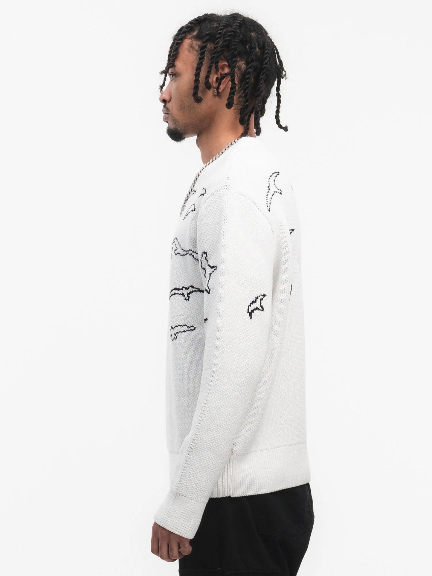 FINELLI Free Birds Knit Sweater White - HIDEOUT