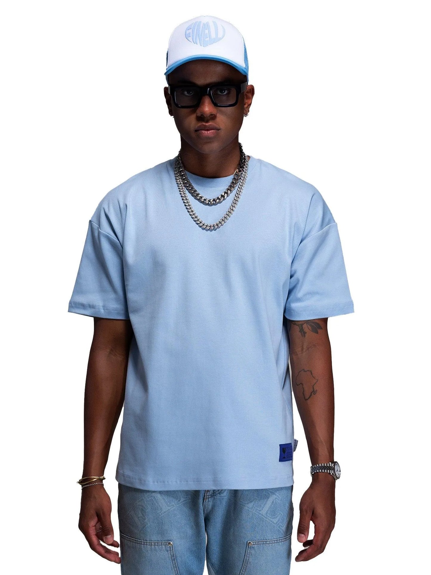 FINELLI T-Shirt Distorted Blue Logo - HIDEOUT