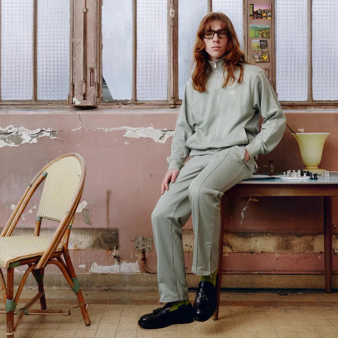 LA VESTE DE JOGGING TILLEUL - HIDEOUT