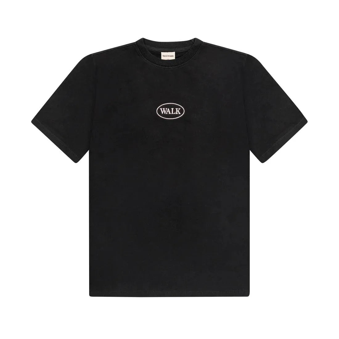 LE T-SHIRT NOIR BRODÉ ROSE - HIDEOUT