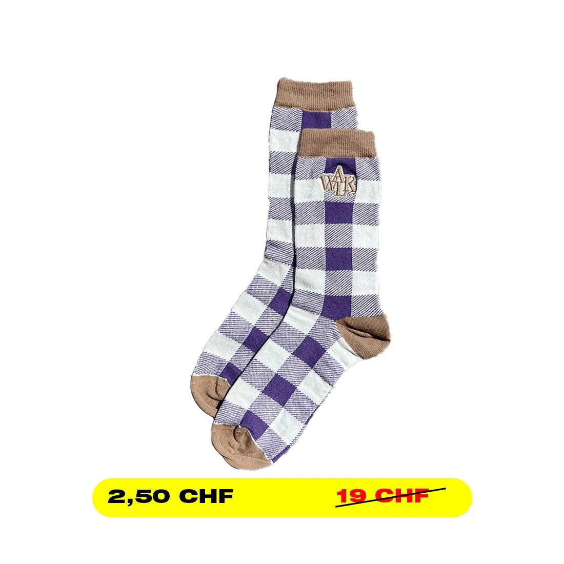 WALK IN PARIS CHAUSSETTES À MOTIF VIOLETTES
