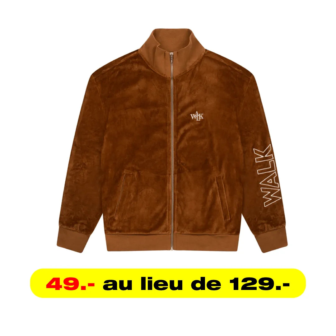 WALK IN PARIS VESTE VELOURS MARRON - HIDEOUT