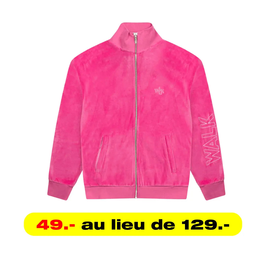 WALK IN PARIS VESTE VELOURS ROSE - HIDEOUT