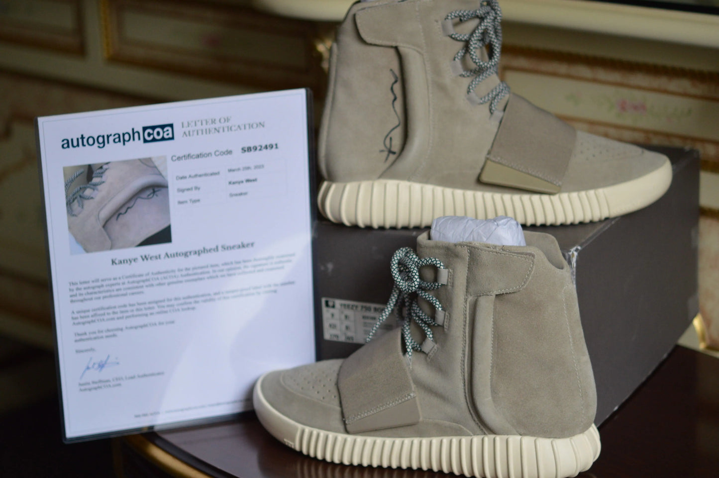 Yeezy 750 OG Light Brown (Signed by Kanye West) - HIDEOUT