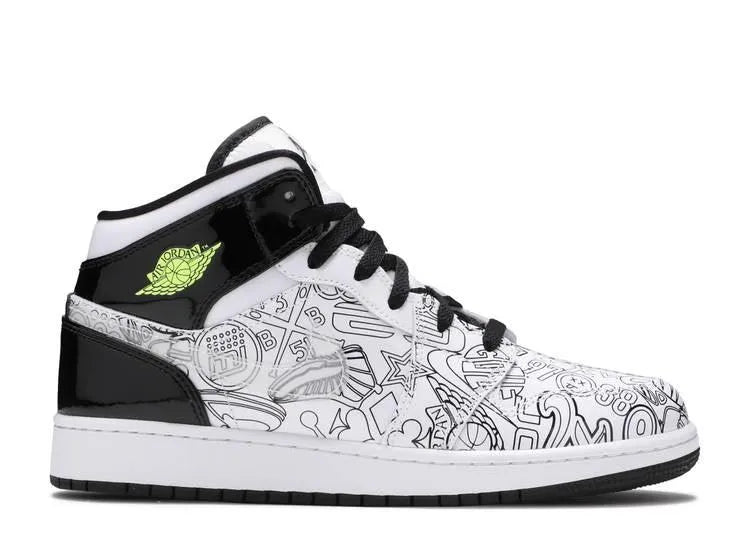 Air Jordan 1 Mid DIY (GS) - HIDEOUT