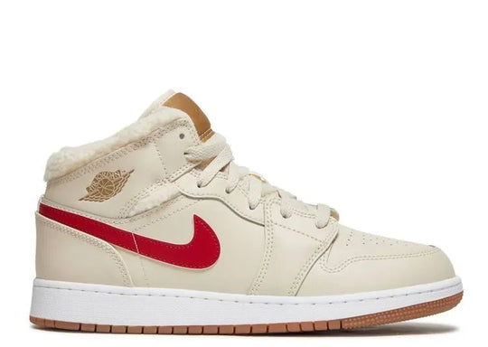 Air Jordan 1 Mid Fleece Pearl White (GS)