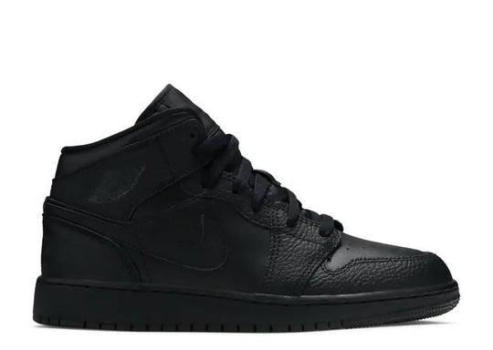 Air Jordan 1 Mid Triple Schwarz (GS)