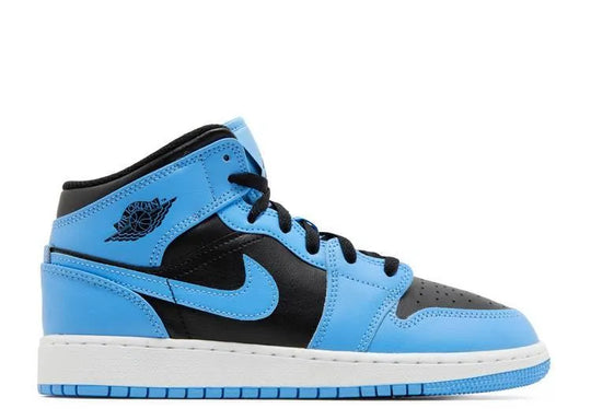 Air Jordan 1 Mid University Blue Black (GS)