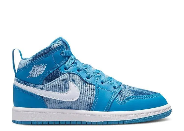 Air Jordan 1 Mid Washed Denim (GS) - HIDEOUT