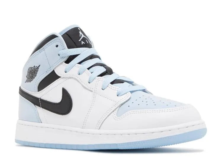 Air Jordan 1 Mid White Ice Blue (GS) - HIDEOUT
