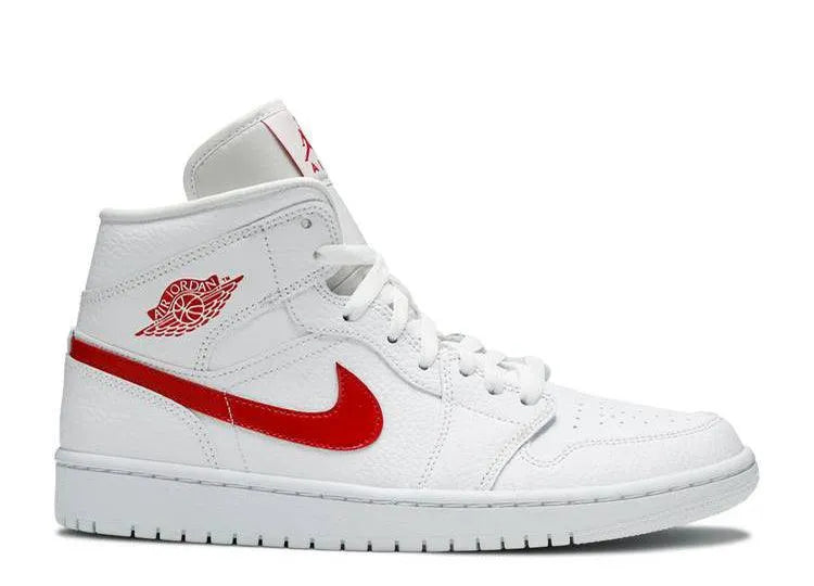 Air Jordan 1 Mid White University Red (W) - HIDEOUT