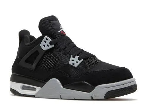 Air Jordan 4 Black Canvas (GS) - HIDEOUT