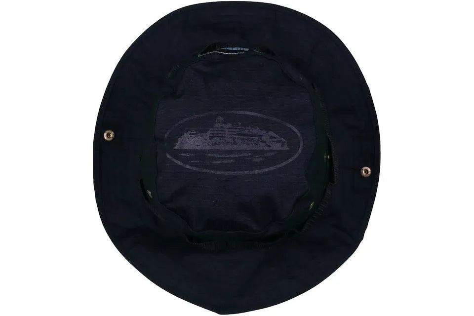 Corteiz Bucket Hat Black on Black - HIDEOUT
