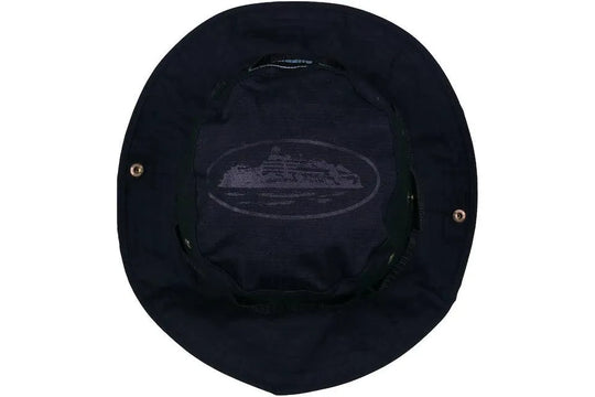 Corteiz Bucket Hat Schwarz auf Schwarz