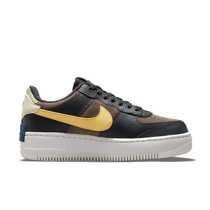 Nike Air Force 1 Shadow Dark Obsidian Yellow Swoosh (W) - HIDEOUT