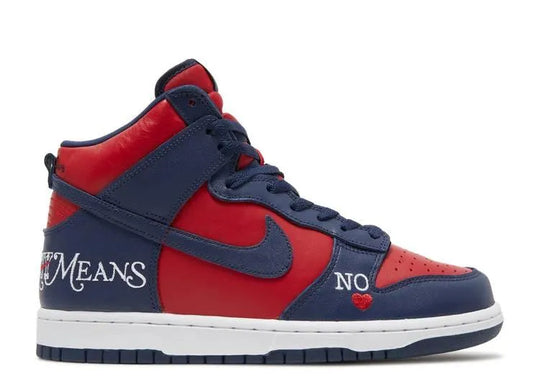 Nike SB Dunk High  Supreme Red Navy