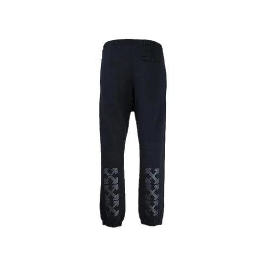 Grauweiße schwarze Hose