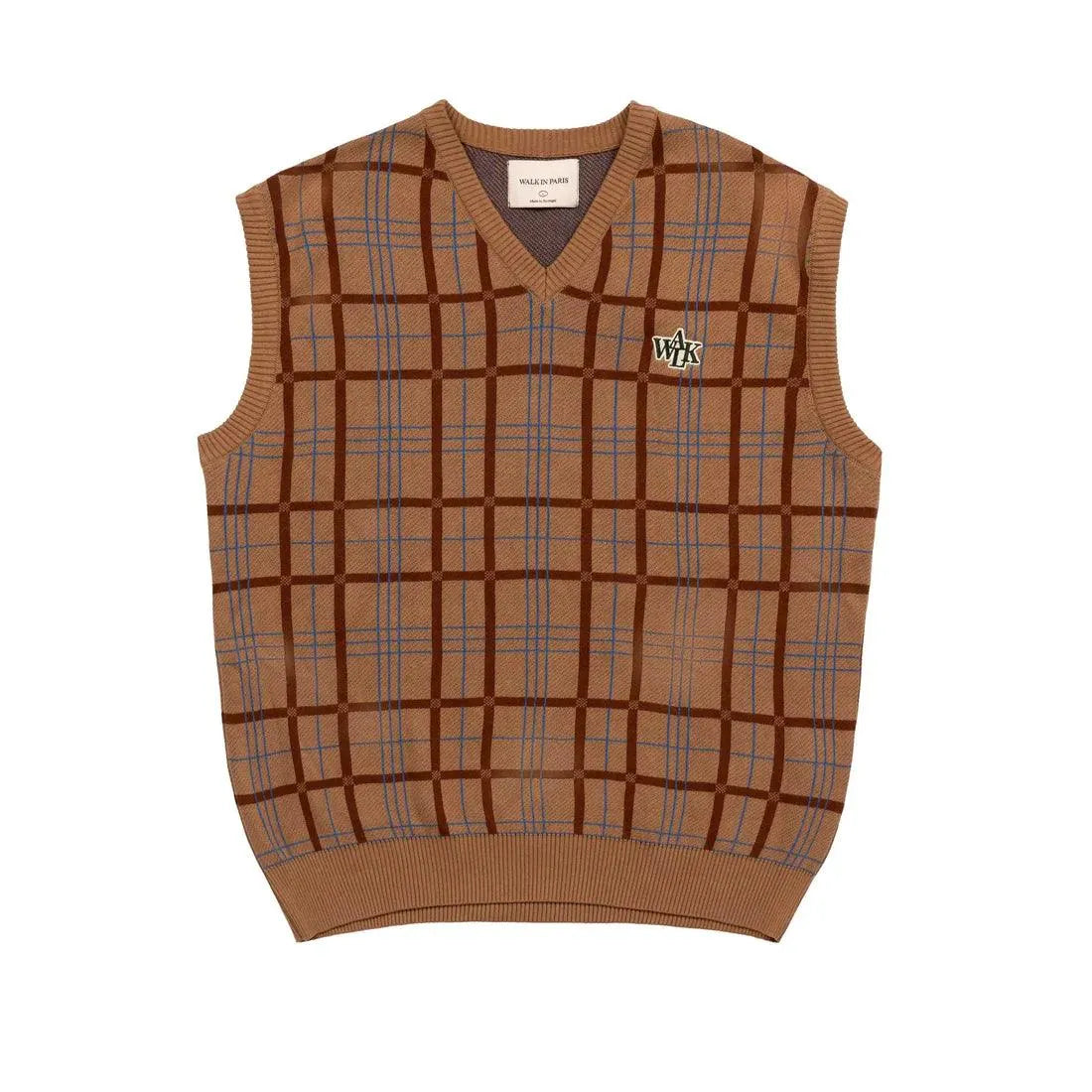 WALK IN PARIS KNIT GILET MARRON - HIDEOUT