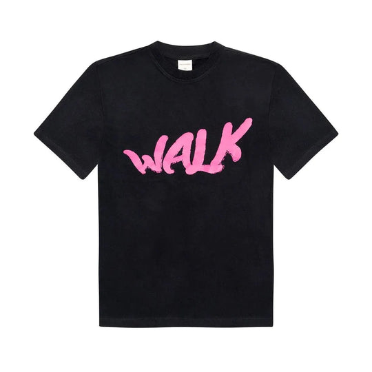 SPAZIERGANG IN PARIS SCHWARZEM GRAFFITI-T-SHIRT